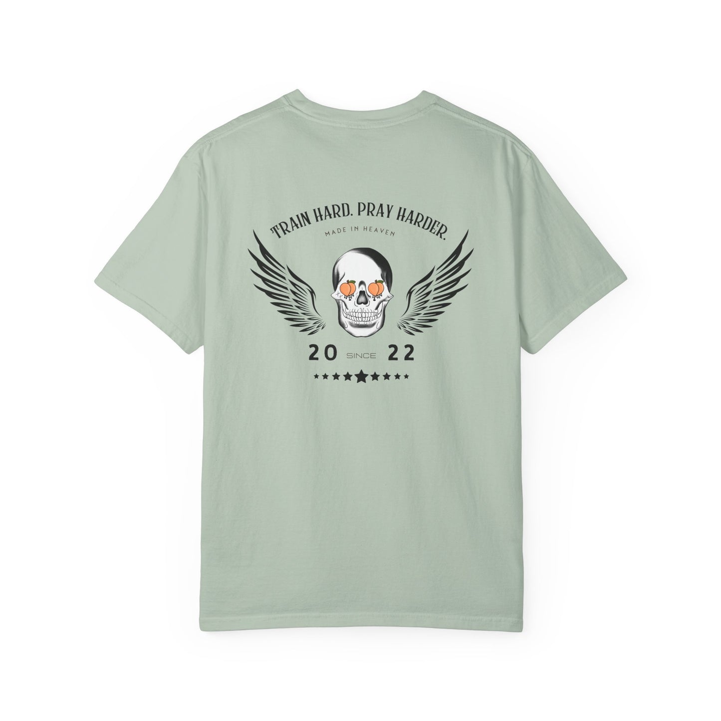 Best Seller 'Train Hard, Pray Harder' Unisex Heavy Cotton Tee - Motivational Workout Tee