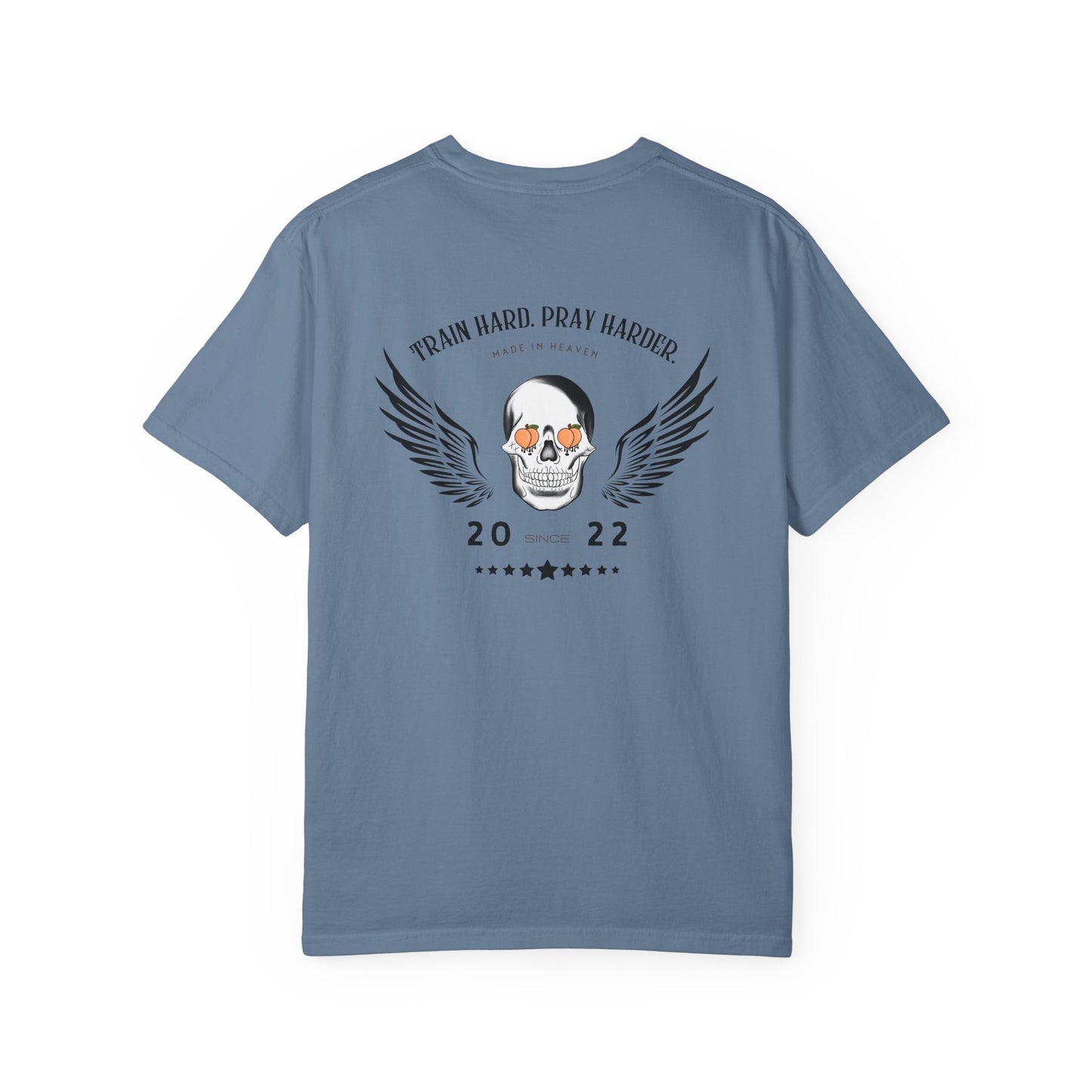 Best Seller 'Train Hard, Pray Harder' Unisex Heavy Cotton Tee - Motivational Workout Tee