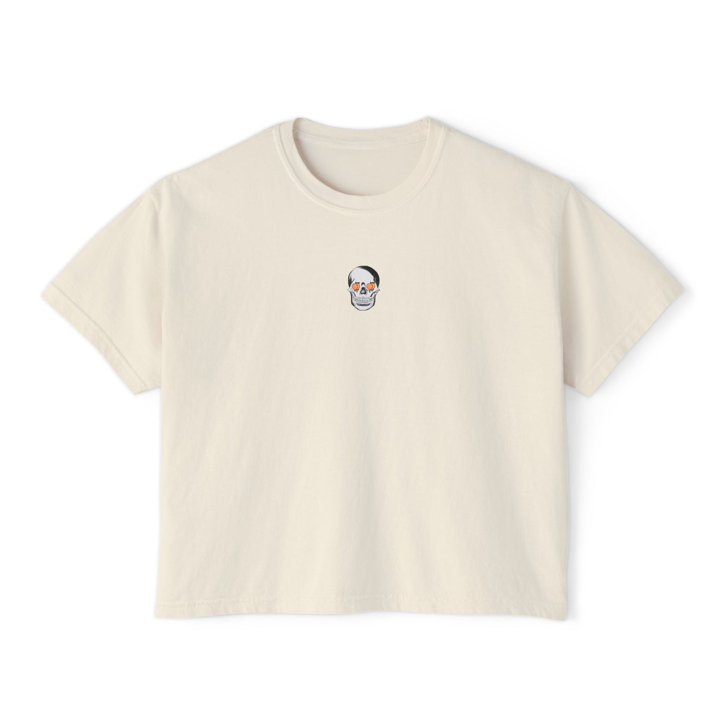 A Savage Peach Never Stops Women’s Boxy Cropped Tee - Edgy Graphic Top