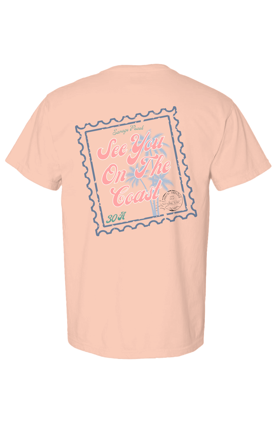 See You On The Coast Graphic Tee | Savage Peach