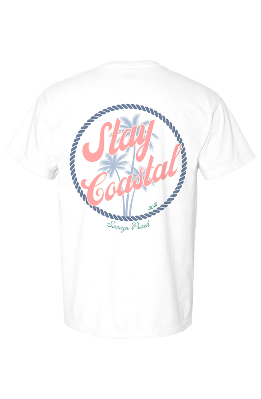 Stay Coastal Graphic Tee | Savage Peach