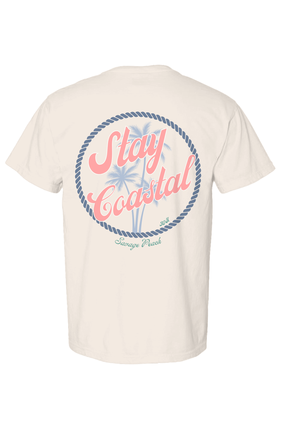 Stay Coastal Graphic Tee | Savage Peach