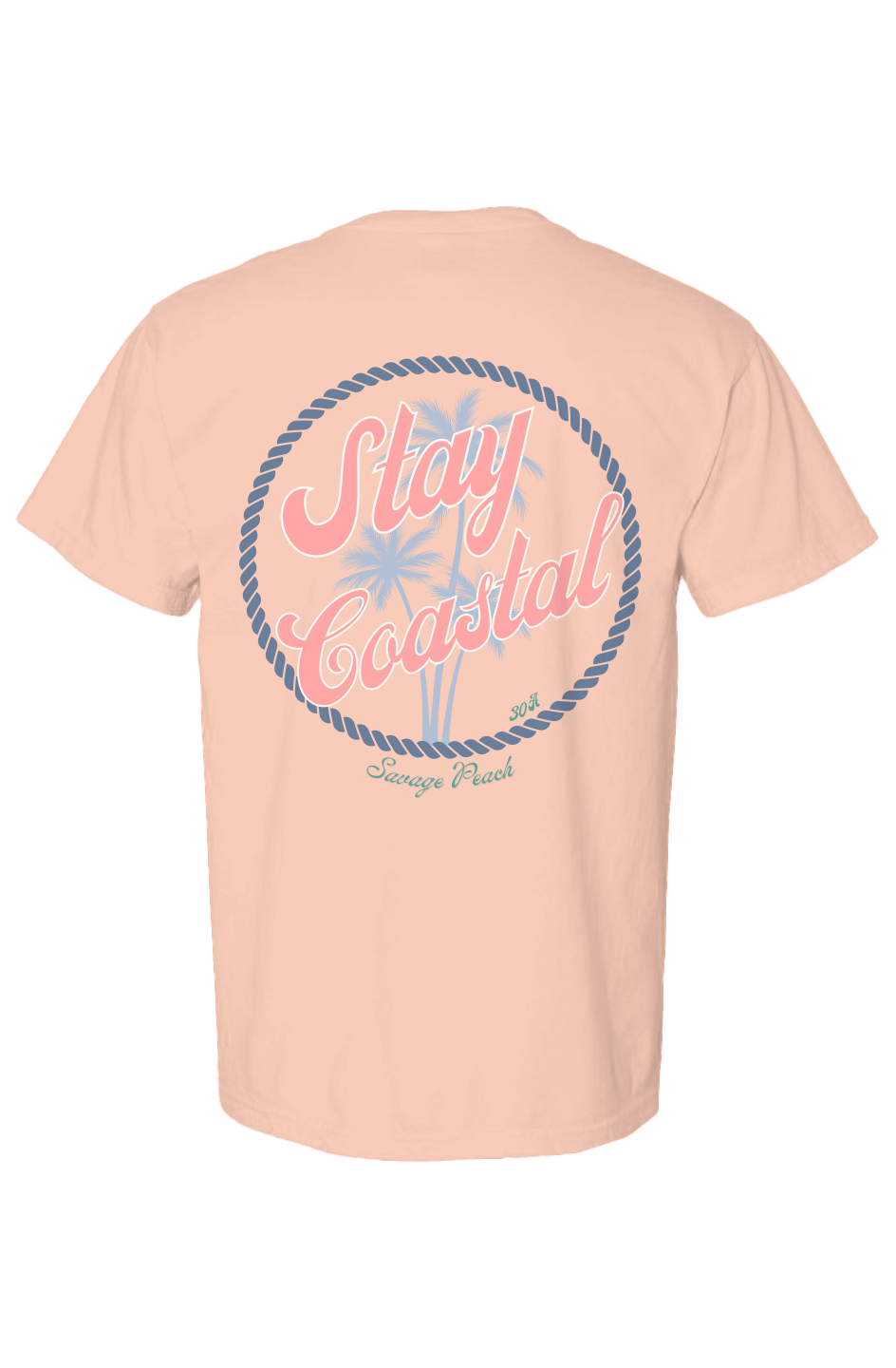 Stay Coastal Graphic Tee | Savage Peach