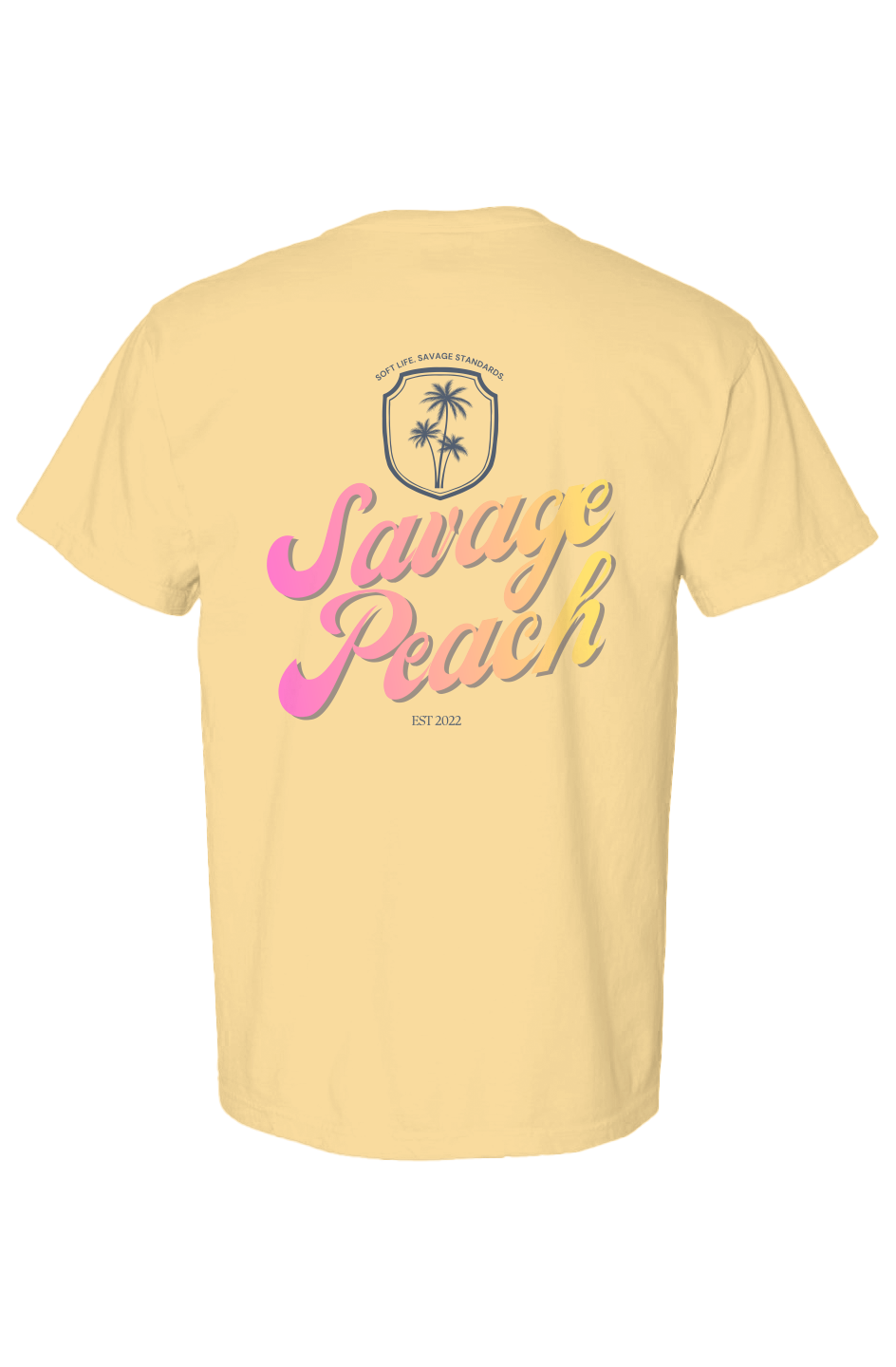 Savage Peach Script Graphic Tee | Soft Life Collection