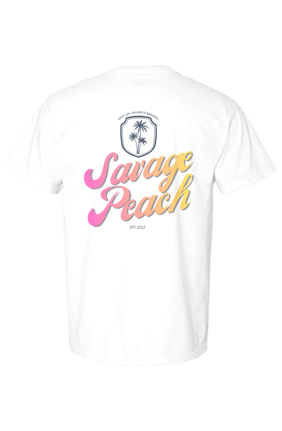 Savage Peach Script Graphic Tee | Soft Life Collection