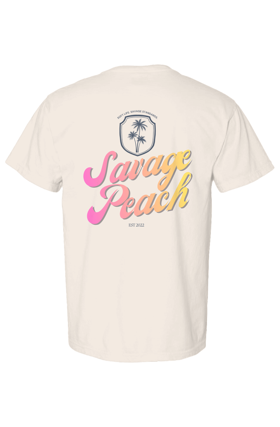 Savage Peach Script Graphic Tee | Soft Life Collection