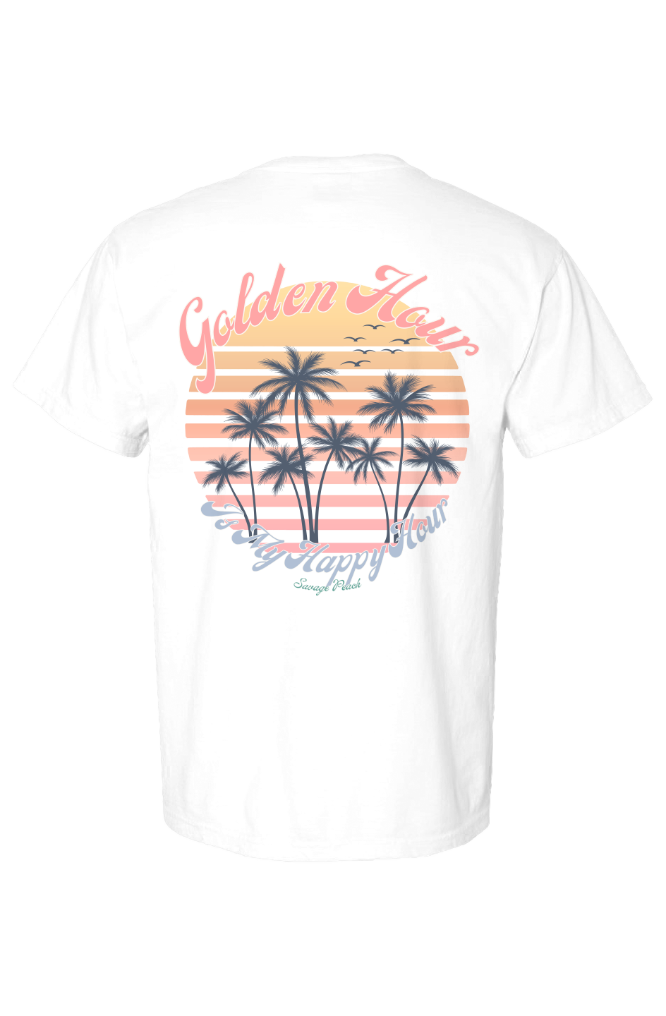 Golden Hour Is My Happy Hour Graphic Tee | Soft Life Collection