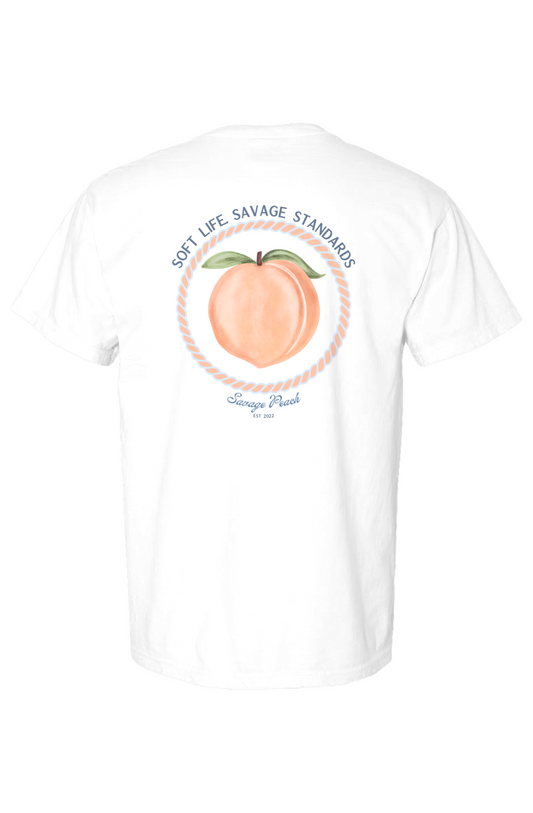Savage Peach Watercolor Peach Graphic Tee | Soft Life Collection