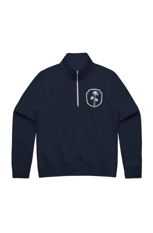 Savage Peach Crest Half Zip | The Standard Collection | Premium Embroidered Sweatshirt