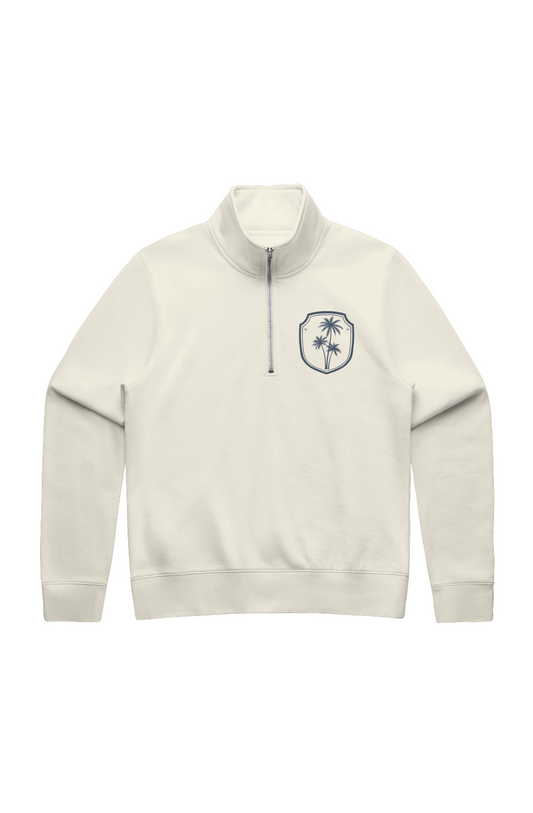 Savage Peach Crest Half Zip | The Standard Collection | Premium Embroidered Sweatshirt