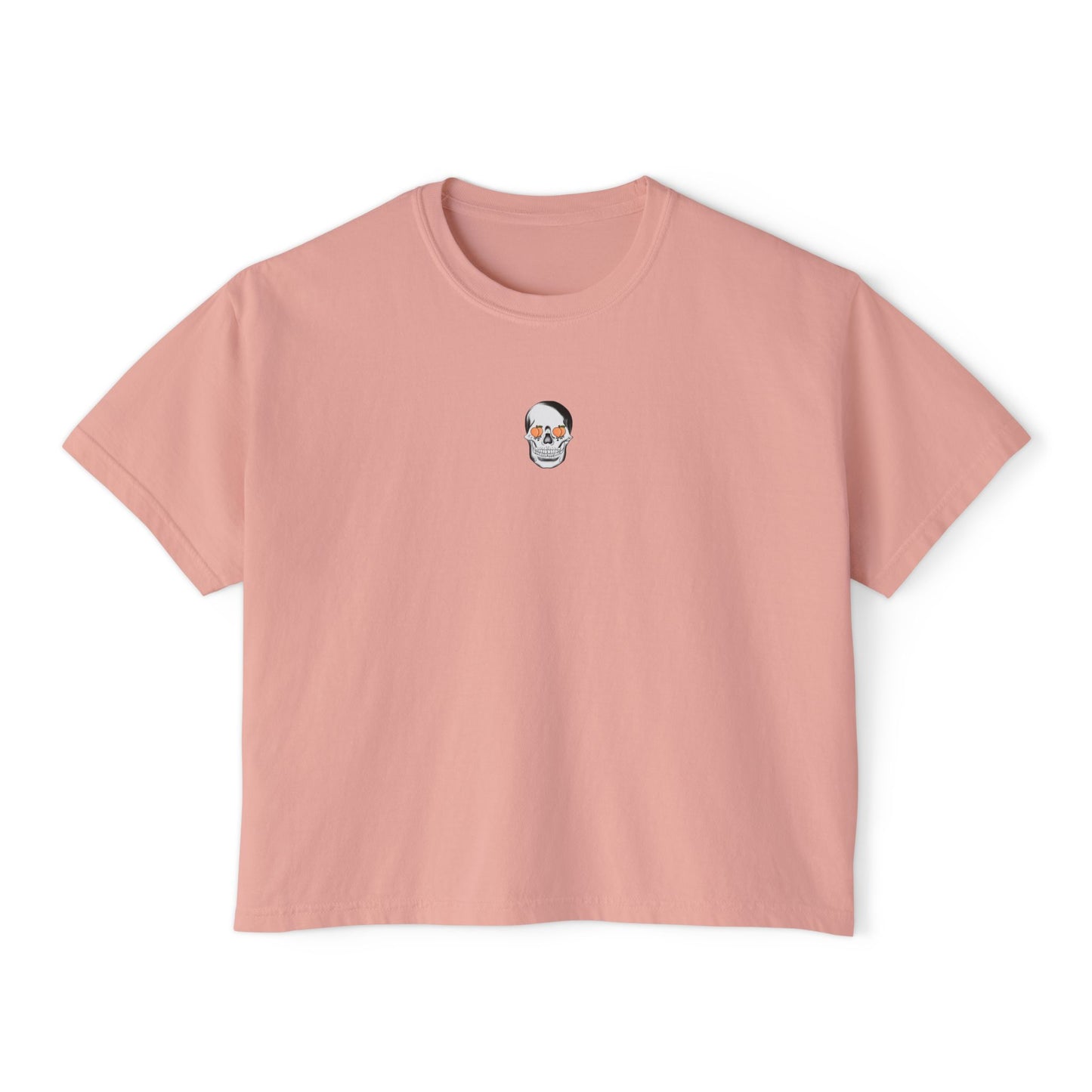 A Savage Peach Never Stops Women’s Boxy Cropped Tee - Edgy Graphic Top